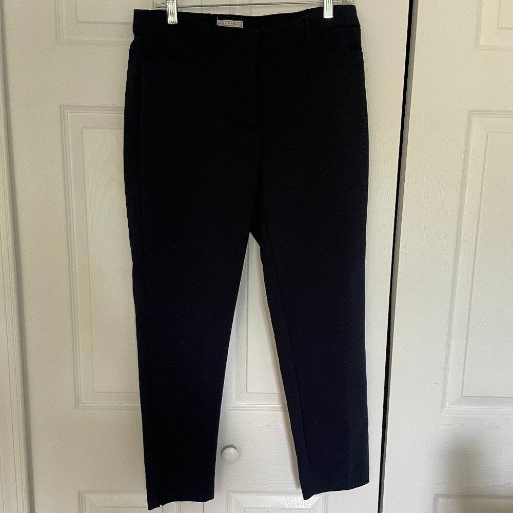 Dana Buchman navy blue ankle length pants, size 8